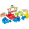 Hape: Build Up & Away Blocks - 100 pcs - Assorted Wooden Set, 4 Different Colors In Various Shapes, Classic Building Pieces, Toddler & Kids Ages 1+